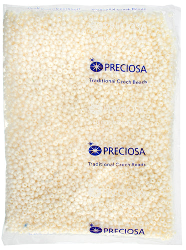 Czech Seed Bead / Pony Beads 6/0 Opaque White Shades