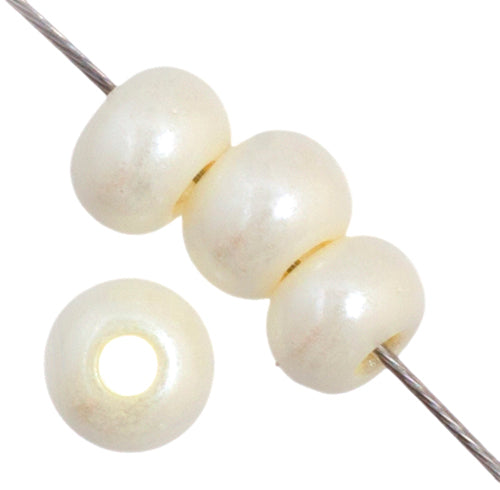 Czech Seed Bead / Pony Beads 6/0 Opaque White Shades