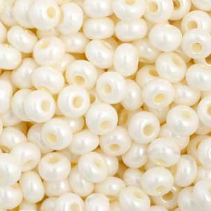 Czech Seed Bead / Pony Beads 6/0 Opaque White Shades