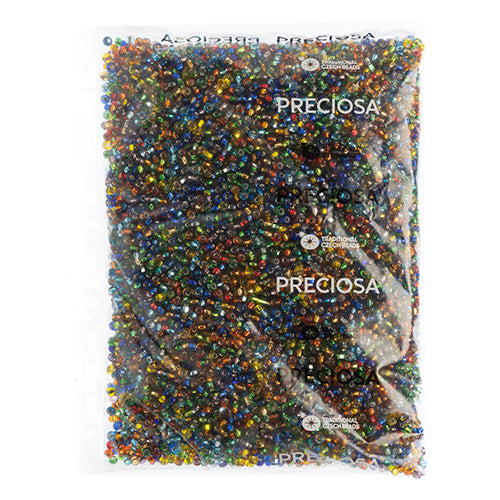 Czech Seed Bead / Pony Beads 6/0 Silver Lined Crystal/Grey Shades