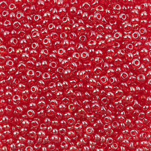 Czech Seed Bead / Pony Beads 6/0 Transparent Red Shades