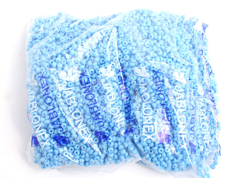 Czech Seed Bead / Pony Beads 6/0 Opaque Blue Shades