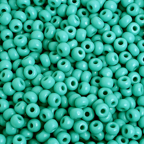 Czech Seed Bead / Pony Beads 6/0 Opaque Green Shades