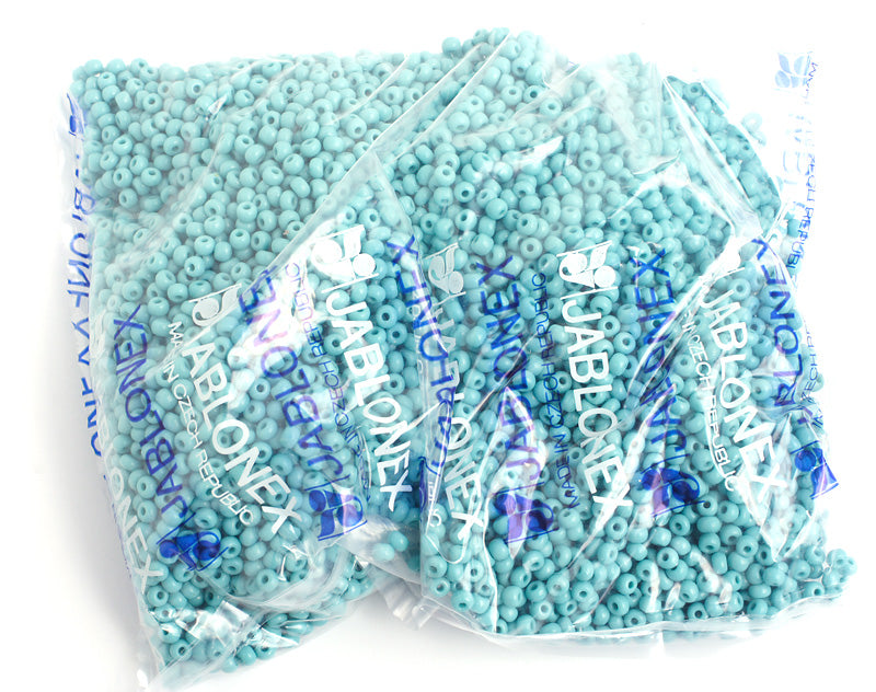 Czech Seed Bead / Pony Beads 6/0 Opaque Green Shades