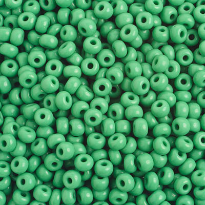 Czech Seed Bead / Pony Beads 6/0 Opaque Green Shades