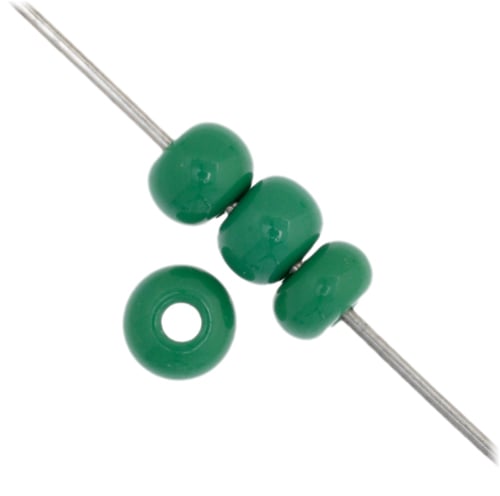 Czech Seed Bead / Pony Beads 6/0 Opaque Green Shades