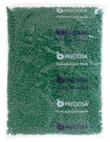Czech Seed Bead / Pony Beads 6/0 Opaque Green Shades