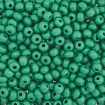 Czech Seed Bead / Pony Beads 6/0 Opaque Green Shades