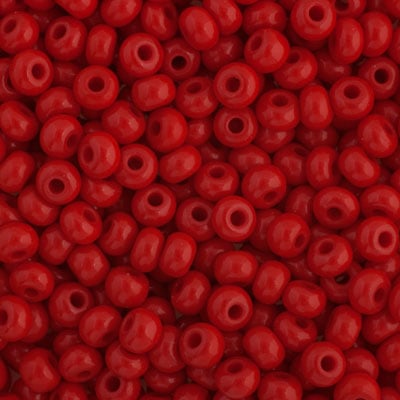Czech Seed Bead / Pony Beads 6/0 Opaque Red Shades
