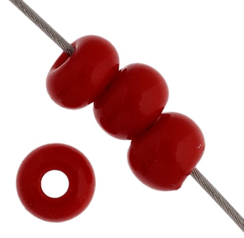 Czech Seed Bead / Pony Beads 6/0 Opaque Red Shades