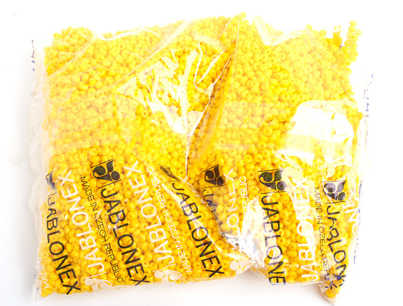 Czech Seed Bead / Pony Beads 6/0 Opaque Yellow/Orange Shades