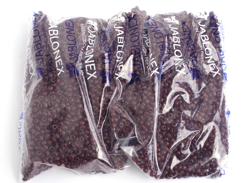 Czech Seed Bead / Pony Beads 6/0 Opaque Brown Shades