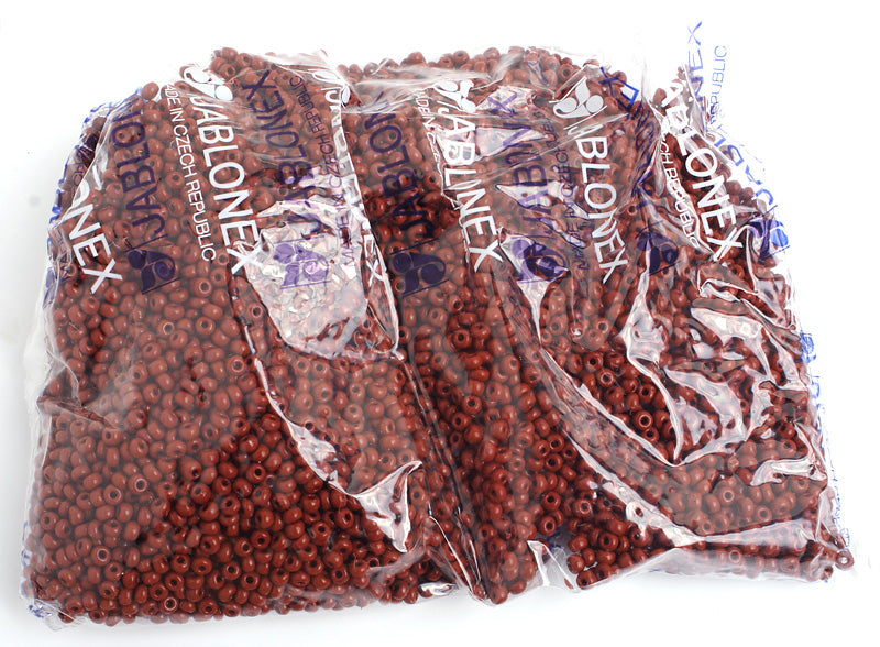 Czech Seed Bead / Pony Beads 6/0 Opaque Brown Shades