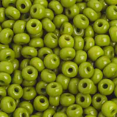 Czech Seed Bead / Pony Beads 6/0 Opaque Green Shades