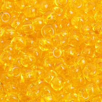 Czech Seed Bead / Pony Beads 6/0 Transparent Yellow/Orange Shades