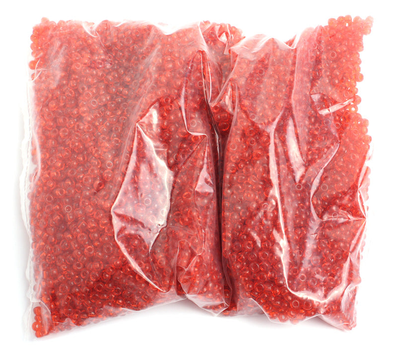 Czech Seed Bead / Pony Beads 6/0 Transparent Yellow/Orange Shades