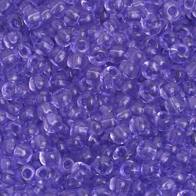 Czech Seed Bead / Pony Beads 6/0 Transparent Purple Shades
