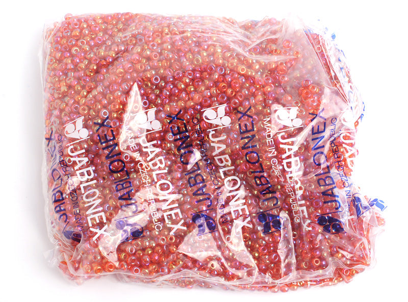 Czech Seed Bead / Pony Beads 6/0 Transparent Yellow/Orange Shades