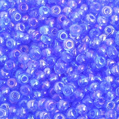 Czech Seed Bead / Pony Beads 6/0 Transparent Blue Shades