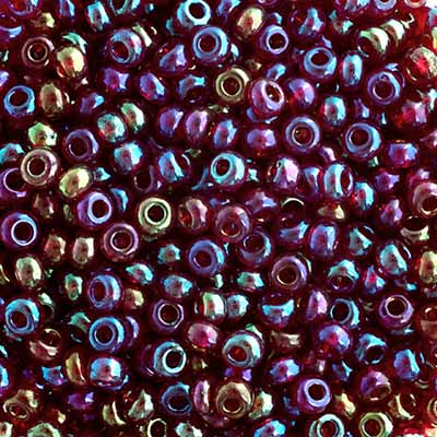 Czech Seed Bead / Pony Beads 6/0 Transparent Red Shades
