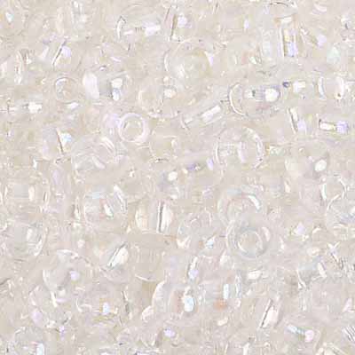 Czech Seed Bead / Pony Beads 6/0 Transparent Crystal/Grey Shades