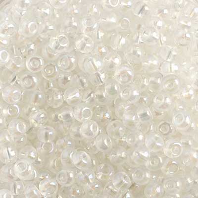 Czech Seed Bead / Pony Beads 6/0 Transparent Crystal/Grey Shades