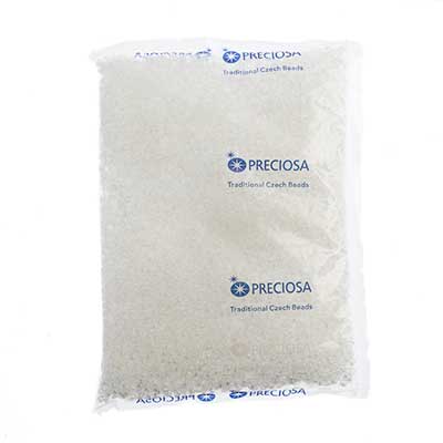 Czech Seed Bead / Pony Beads 6/0 Transparent Crystal/Grey Shades