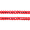 Czech Seed Bead / Pony Beads 6/0 Silver Lined Red Shades