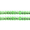 Czech Seed Bead / Pony Beads 6/0 Silver Lined Green Shades