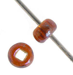 Czech Seed Bead / Pony Beads 6/0 Silver Lined Brown Shades