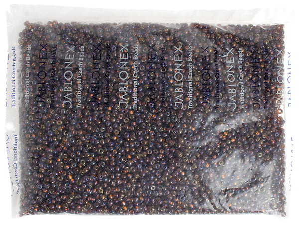 Czech Seed Bead / Pony Beads 6/0 Silver Lined Brown Shades
