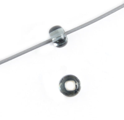 Czech Seed Bead / Pony Beads 6/0 Silver Lined Crystal/Grey Shades