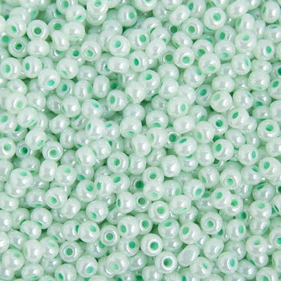 Czech Seed Bead / Pony Beads 6/0 Opaque Green Shades