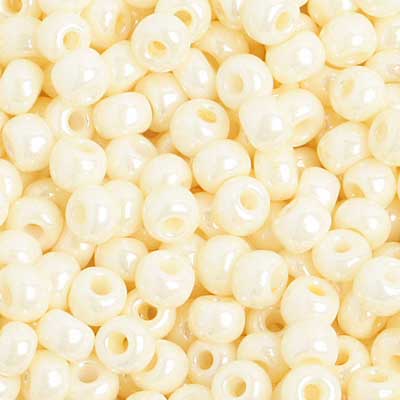 Czech Seed Bead / Pony Beads 6/0 Opaque White Shades