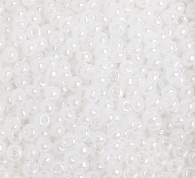 Czech Seed Bead / Pony Beads 6/0 Opaque White Shades