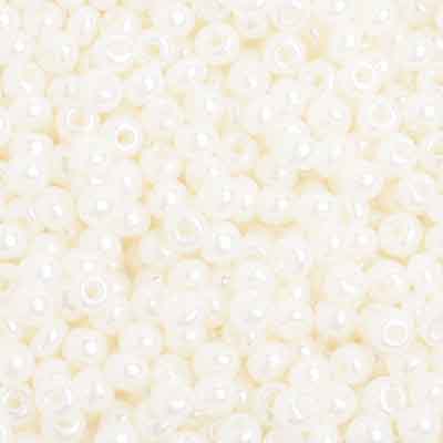Czech Seed Bead / Pony Beads 6/0 Opaque White Shades