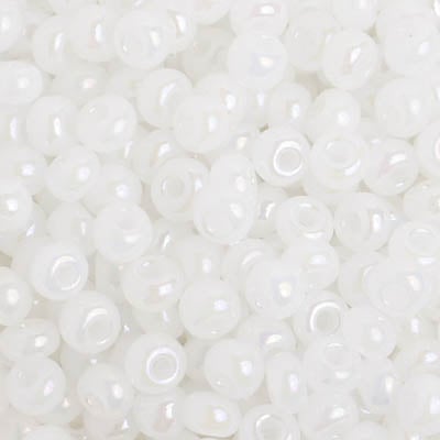 Czech Seed Bead / Pony Beads 6/0 Opaque White Shades