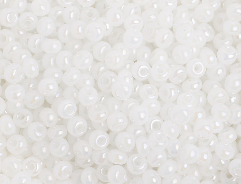 Czech Seed Bead / Pony Beads 6/0 Opaque White Shades