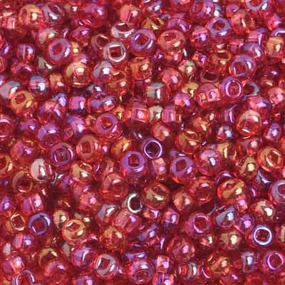 Czech Seed Bead / Pony Beads 6/0 Transparent Pink Shades