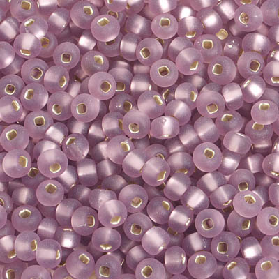 Czech Seed Bead / Pony Beads 6/0 Silver Lined Purple Shades