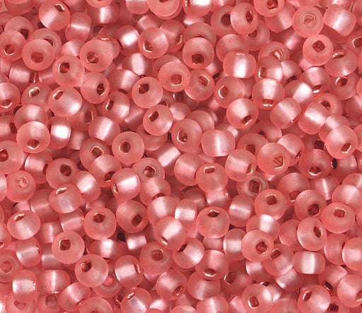 Czech Seed Bead / Pony Beads 6/0 Silver Lined Pink Shades