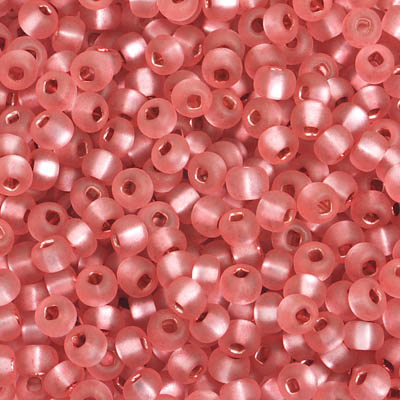 Czech Seed Bead / Pony Beads 6/0 Silver Lined Pink Shades