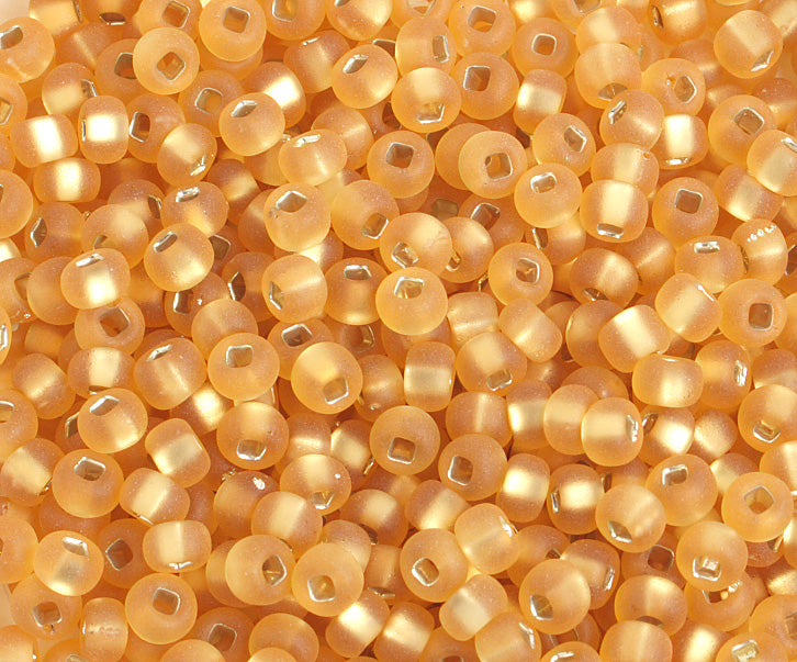 Czech Seed Bead / Pony Beads 6/0 Silver Lined Yellow/Orange Shades