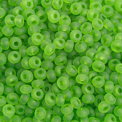 Czech Seed Bead / Pony Beads 6/0 Transparent Green Shades