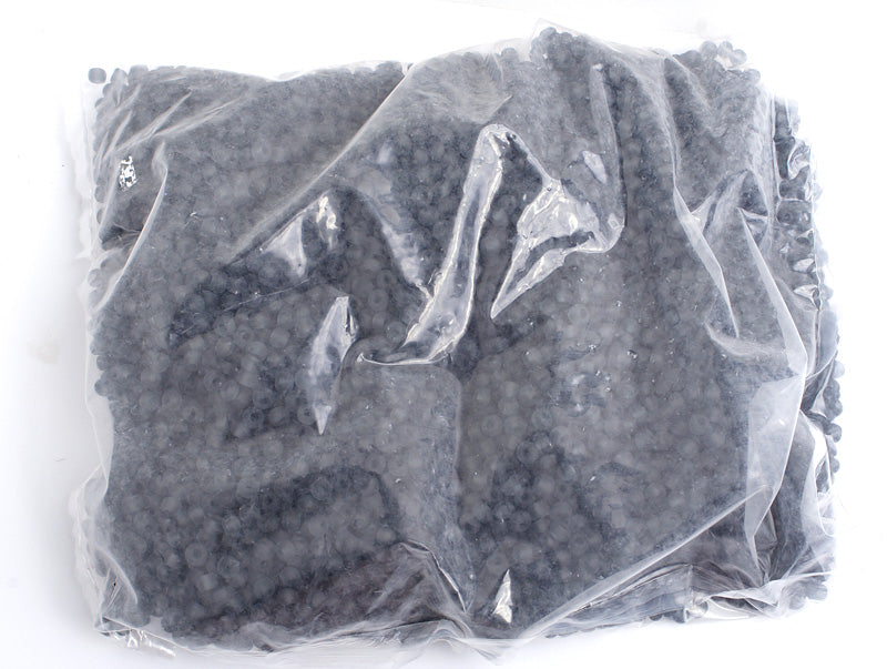 Czech Seed Bead / Pony Beads 6/0 Transparent Crystal/Grey Shades