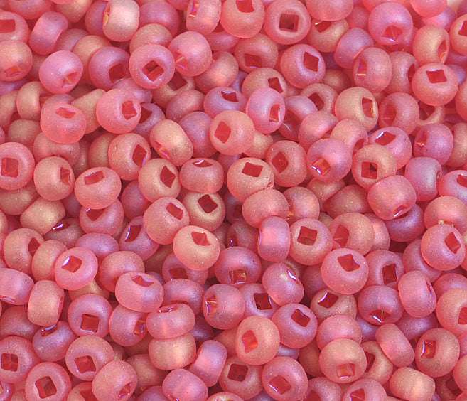 Czech Seed Bead / Pony Beads 6/0 Transparent Pink Shades