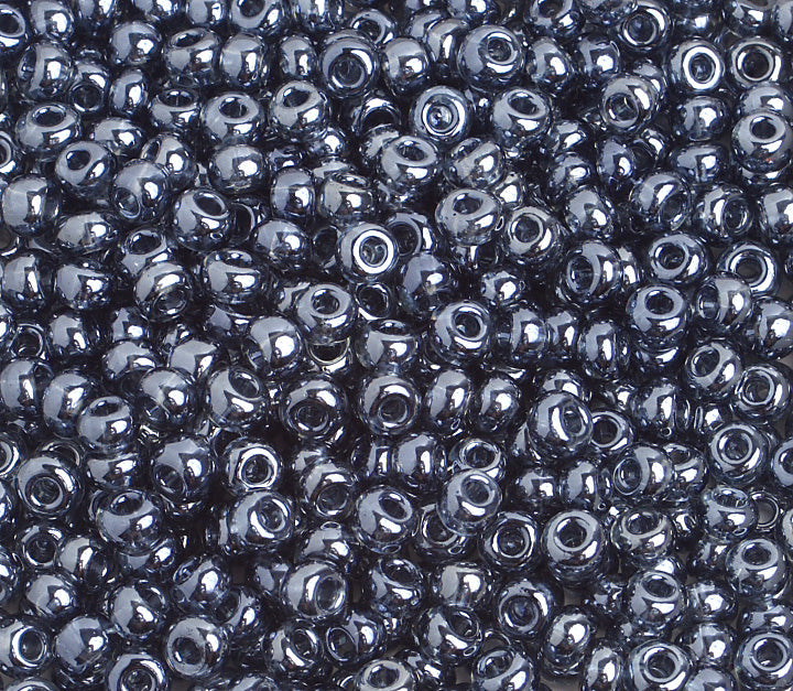 Czech Seed Bead / Pony Beads 6/0 Transparent Crystal/Grey Shades