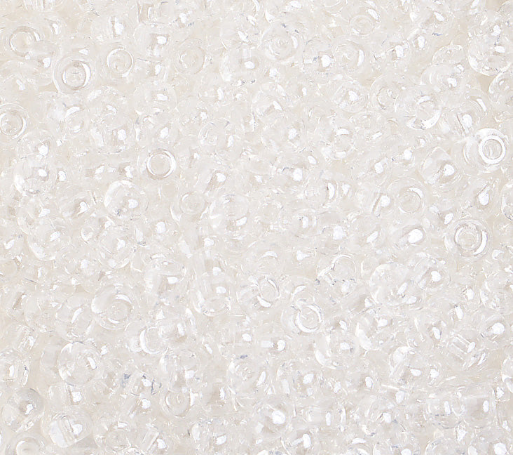 Czech Seed Bead / Pony Beads 6/0 Transparent Crystal/Grey Shades