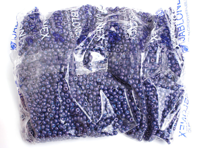 Czech Seed Bead / Pony Beads 6/0 Opaque Purple Shades