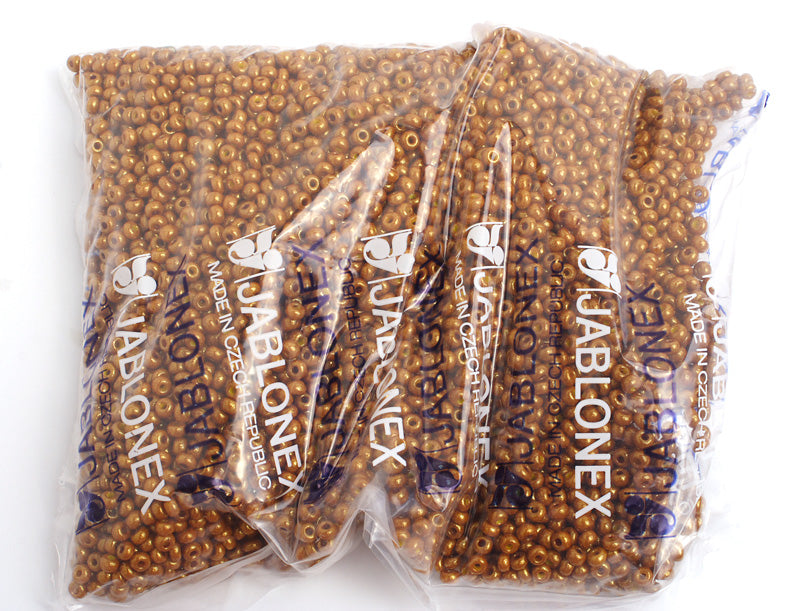 Czech Seed Bead / Pony Beads 6/0 Opaque Brown Shades